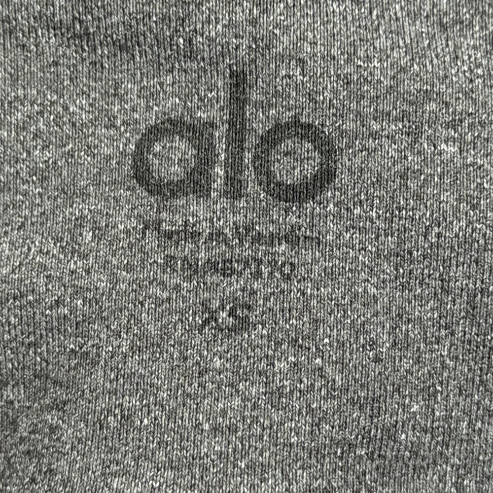Alo Yoga Moto Leggings Charcoal Gray Heathered Mesh Detail Size XS Athletic